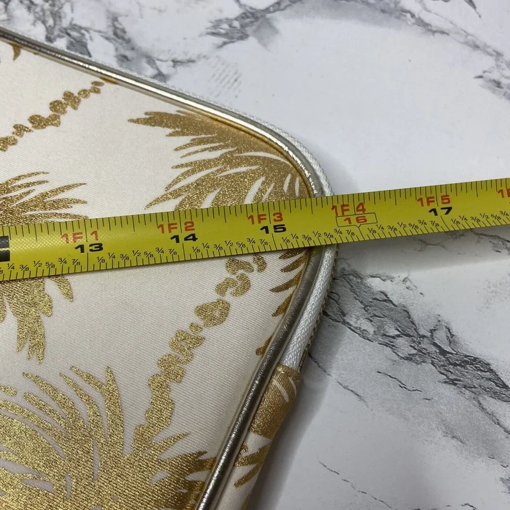 Lilly Pulitzer Gold Palm Tree Print Laptop Sleeve on Cream